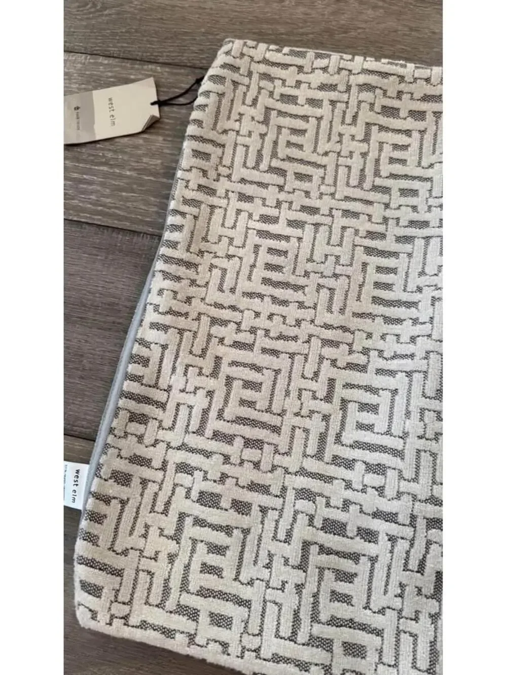 West elm gray pillow covers